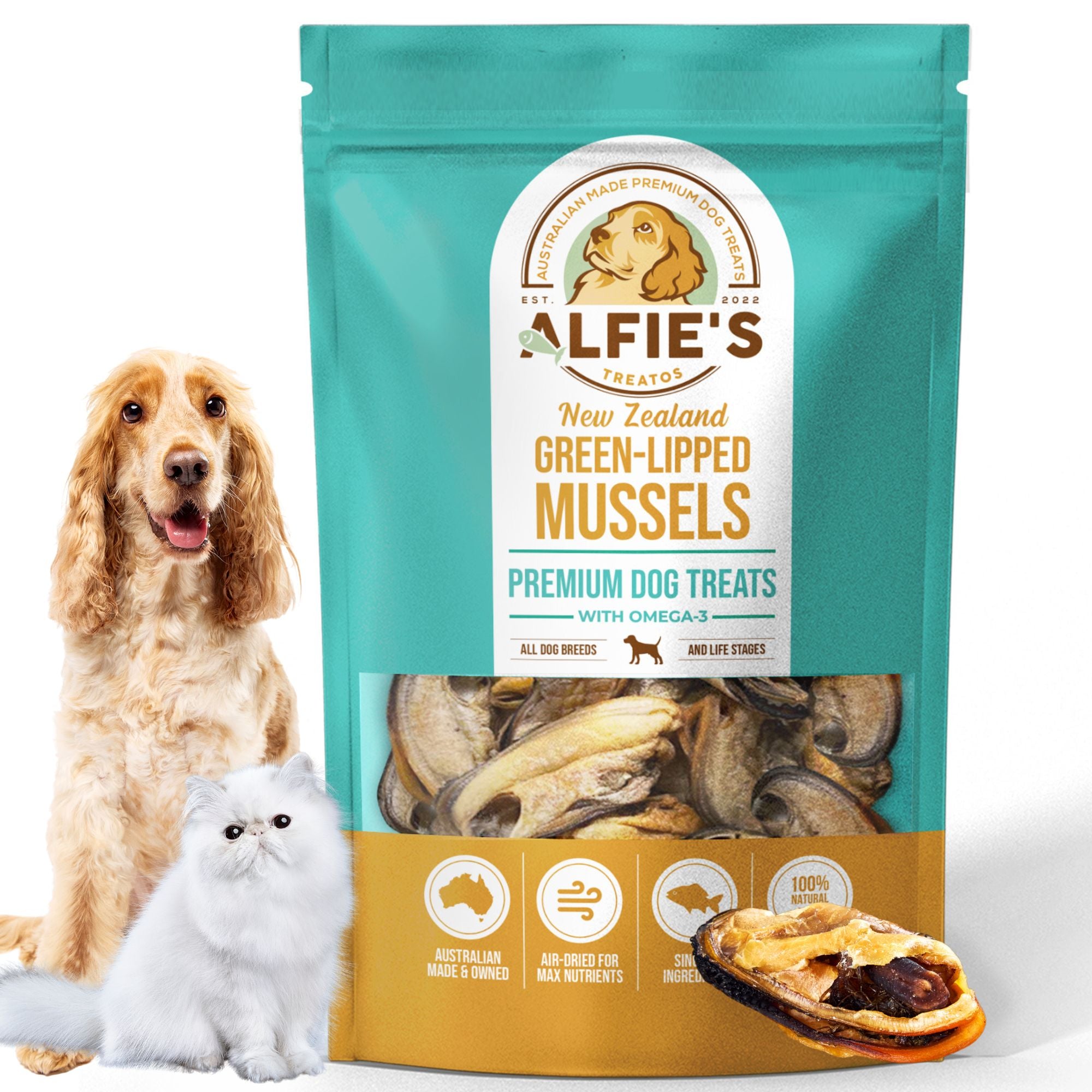 New Zealand Green Lipped Mussel Treats for Dogs & Cats