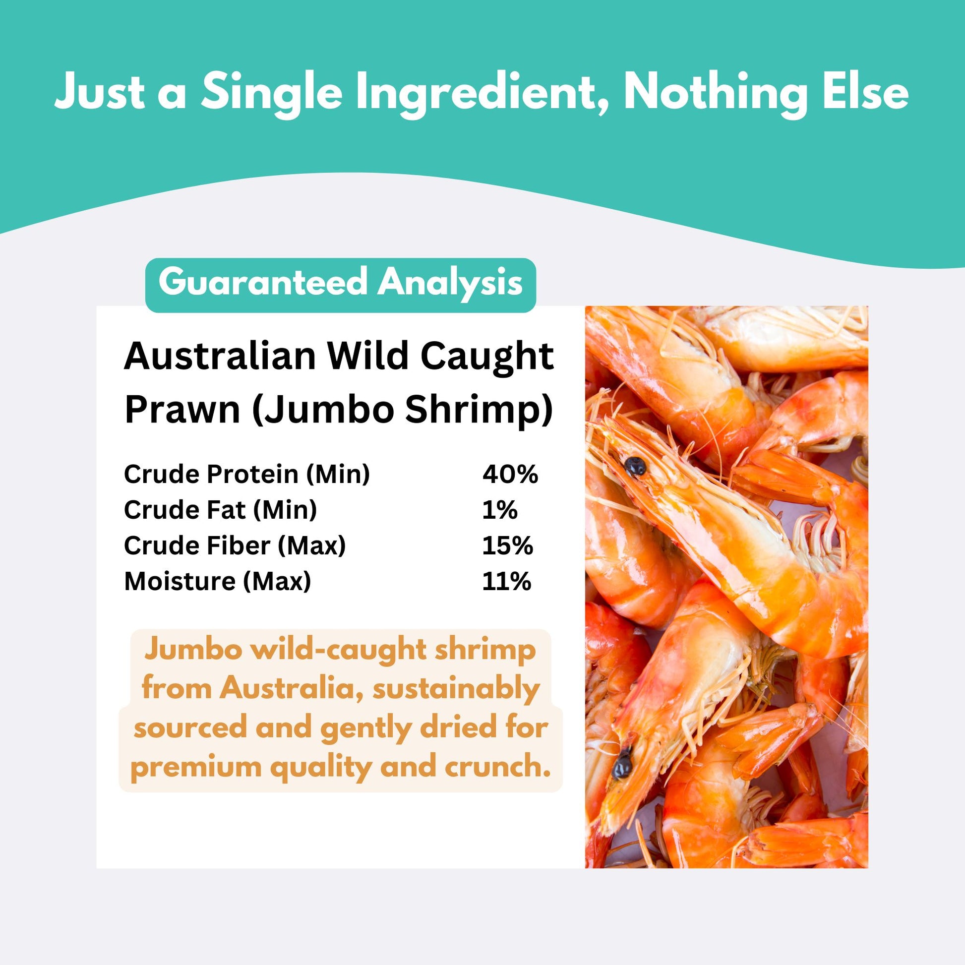 Australian Prawn Dog Treats guaranteed analysis