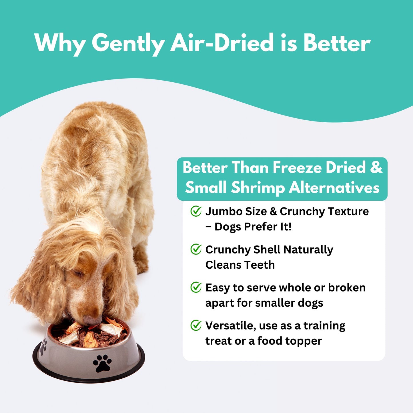 Australian Prawn Dog Treats - why gently air dried is better