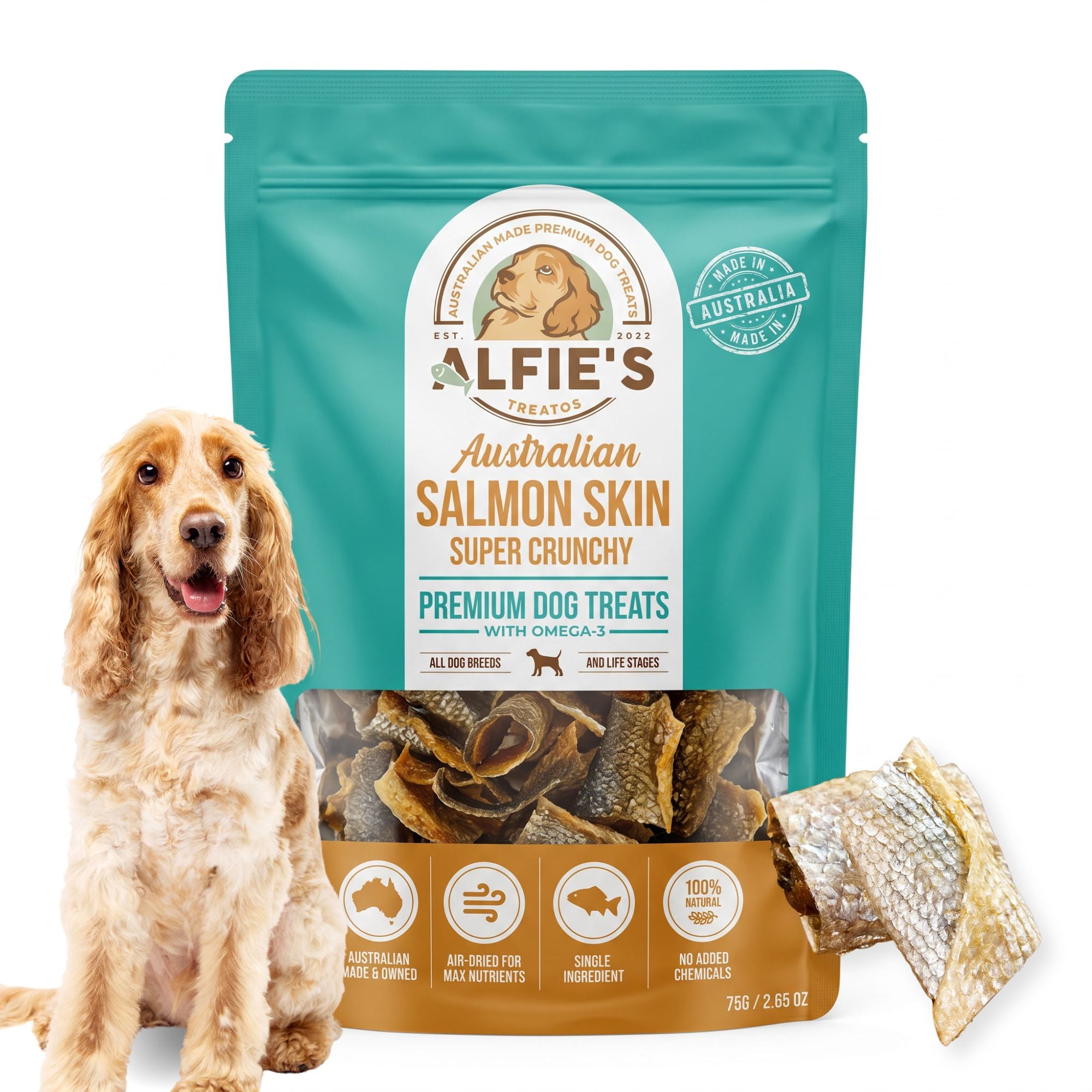 Australian Salmon Skin Dog Treats