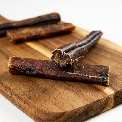 Australian bully sticks on a board
